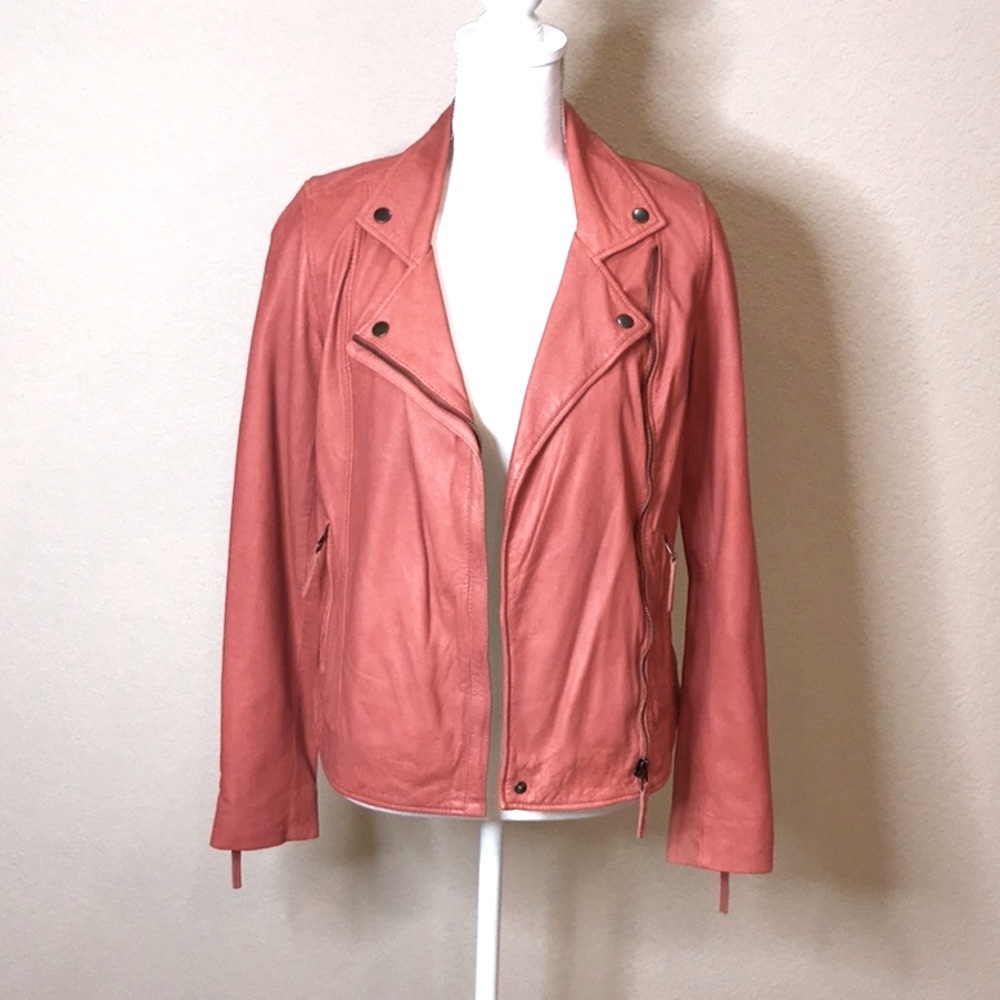 LUCKY BRAND Leather Moto Jacket